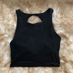 🌸Final Price🌸 Black Crop Top with Open Back